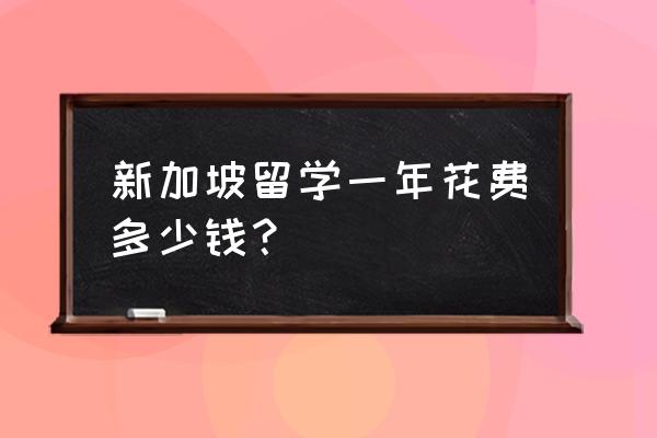 新加坡留学学费一年多少 新加坡留学一年花费多少钱？