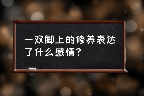 一双脚上的修养概括 一双脚上的修养表达了什么感情？