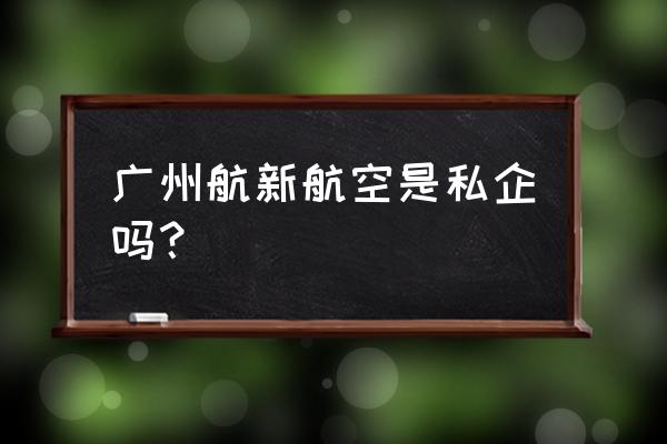 广州航新航空科技怎么样 广州航新航空是私企吗？