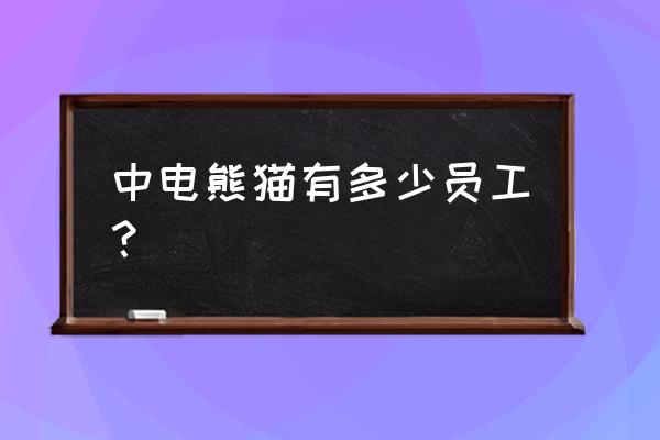 南京中电熊猫全称 中电熊猫有多少员工？